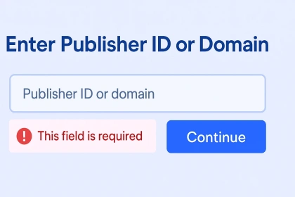 输入发布商ID或域名